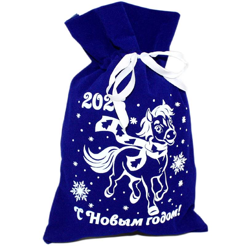 Сладкий новогодний подарок в мешочке весом 950 грамм